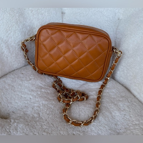 Christian Laurier Paris Handbags - Christian Laurier Paris Quilted Genuine Leather Crossbody Bag MADE ITALY